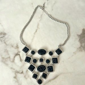 Necklace in sparkling black